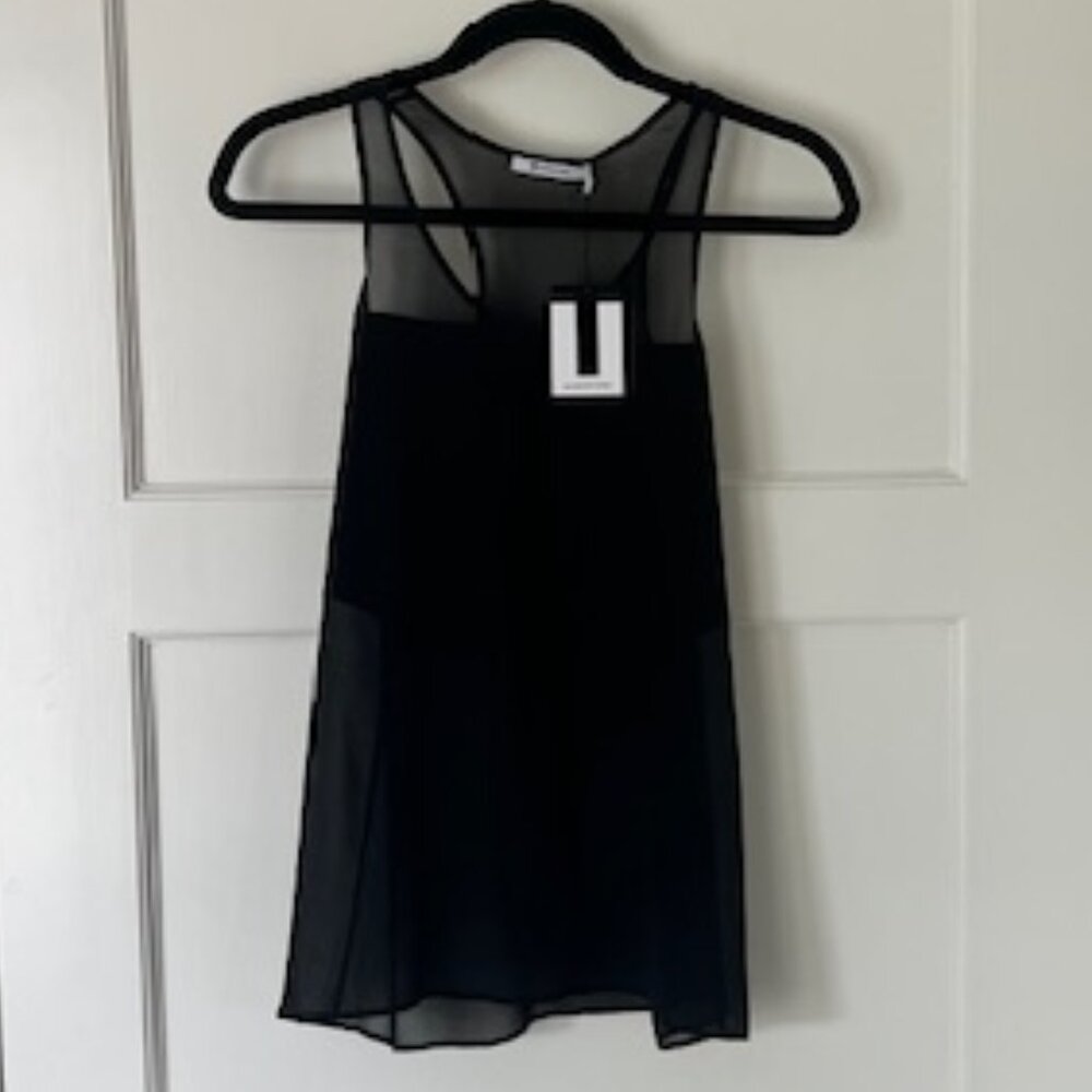 Alexander Wang Black Sheer Tank Top NWT Size XS